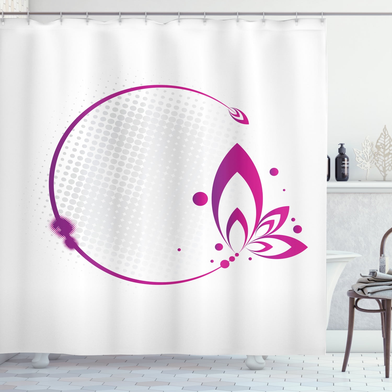 Details about   Purple Dense Nice Circle 3D Shower Curtain Waterproof Fabric Bathroom Decoration 