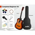 thumbnail image 3 of Moukey Beginner Guitar Kit, Acoustic 38 inch Complete Starter Bundle for Kids and Adults w/ Gig Bag, Strap, Extra Strings, Black, EAG-100, 3 of 5