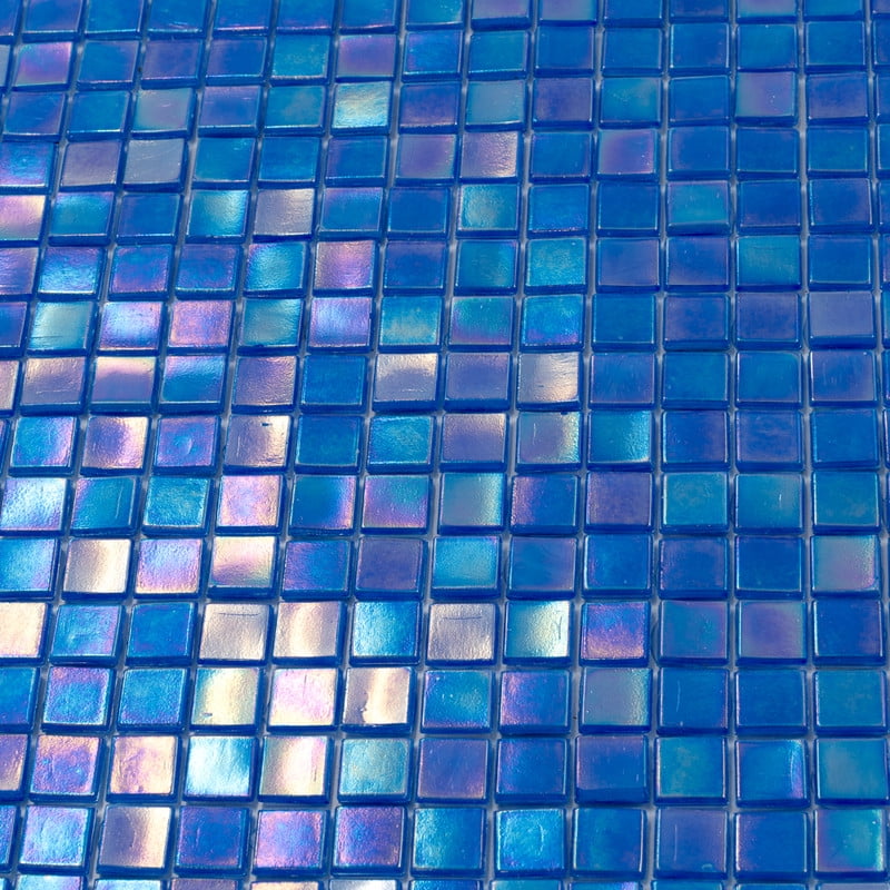 Skosh 11.6 in. x 11.6 in. Glossy Azure Blue Glass Mosaic Wall and Floor Tile (18.69 sq. ft./case) (20-pack)