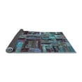 thumbnail image 2 of Ahgly Company Indoor Round Patchwork Light Blue Transitional Area Rugs, 3' Round, 2 of 4