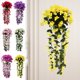 thumbnail image 1 of Flores colgantes de violeta de seda - Decoración floral artificial de 85 cm con 18 tenedores y 4 cortinas para bodas, hogar o eventos, 1 of 6