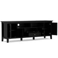thumbnail image 2 of Warm Shaker 72 inch Wide Solid Wood TV Stand in Black For TVs up to 80 inches, 2 of 15