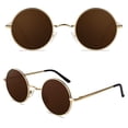 thumbnail image 1 of Gafas de sol CGID E01 polarizadas, redondas, armazón dorado y lentes marrones, 1 of 7