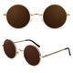 thumbnail image 1 of Gafas de sol CGID E01 polarizadas, redondas, armazón dorado y lentes marrones, 1 of 7