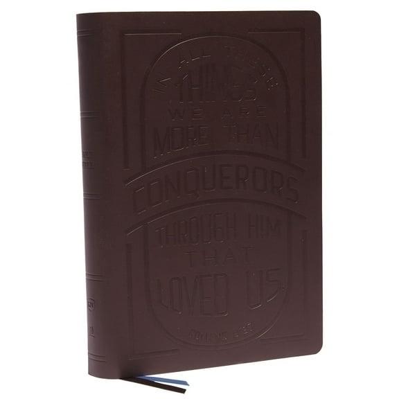 KJV Holy Bible: Large Print with 53,000 Cross References, Brown Genuine Leather, Red Letter, Comfort Print (Thumb Indexe, (Hardcover)