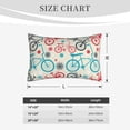 thumbnail image 3 of Plush Throw Pillow Covers, Bike Pattern red blue Pillow Cases with Invisible Zipper, Breathable Microfiber Pillow Cases Standard Size for Sleeping Bedroom Sofa Living Room 16x24, 3 of 5
