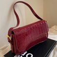 thumbnail image 3 of Bolsos elegantes de cuero de PU para mujer impermeables para axila bolsos de viaje de Color sólido, 3 of 9