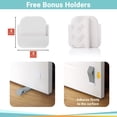 thumbnail image 4 of Butée de Porte en Caoutchouc avec Support de Porte, Fonctionne sur Tous Types de Sol et Tapis, Robuste (3 Pack Noir), 4 of 8