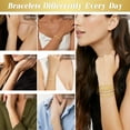 thumbnail image 6 of AEDAMURRA Bracelets for Women Gold Plated Dainty Trendy Stackable Retro Sets Gifts Jewelry, 6 of 7