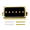 Gold with Black-Neck(52mm), variant on LOOKSEVEN P94 Style Humbucker sized P90 Neck & Bridge Single Coil Pickup Ceramic 2 Colors- Chrome with Black-Neck(50mm)
