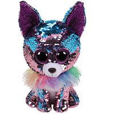 TY FLIPPABLES Yappy Chihuahua Dog (Glittery Eyes) (NO TY HANG TAG) 6" Plush