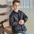 thumbnail image 5 of Kids Winter Jackets No Hood Thick Quilted Puffer Coat with Pockets for Boys Girls 3-15 Years Warm Outerwear (3-4 Years, Black), 5 of 7