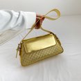 thumbnail image 4 of Bolso bandolera para mujer Bolso de mano de PU de diseñador de lujo para viajes de oficina (Oro), 4 of 6