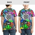 thumbnail image 5 of Geometry Dash T-Shirts Summer Short Sleeved Shirt For Boys Girls Kids Casual Tee Tops Breathable Blouse Small, 5 of 6