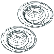 UNOMOR 2Pcs Spiral Tomato Support Cage Rings Green Stainless Steel Plant Growth Support Garden