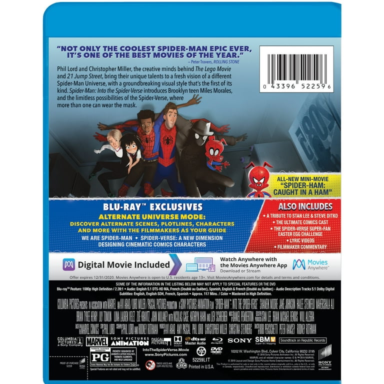 Spider-Man: Across the Spider-Verse (Walmart Exclusive) (Steelbook)  (Blu-Ray + DVD + Digital Copy Sony Pictures) 