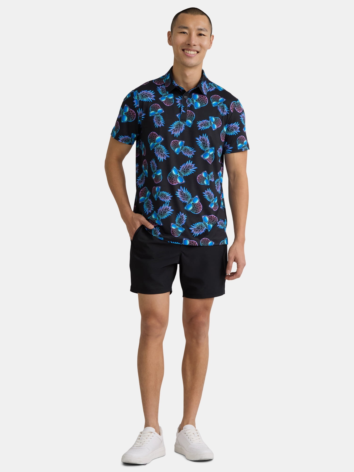 Birdie Bound Men's Novelty Print Golf Polo Shirt, Sizes S-3XL