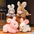 thumbnail image 2 of Realistic Cute Plush Lying Rabbit Lifelike Animal Photo Props Bunny Fluffy Simulation Rabbit Plushie Toy Model Birthday GiftWhite20cm Deng Xun unisex, 2 of 2
