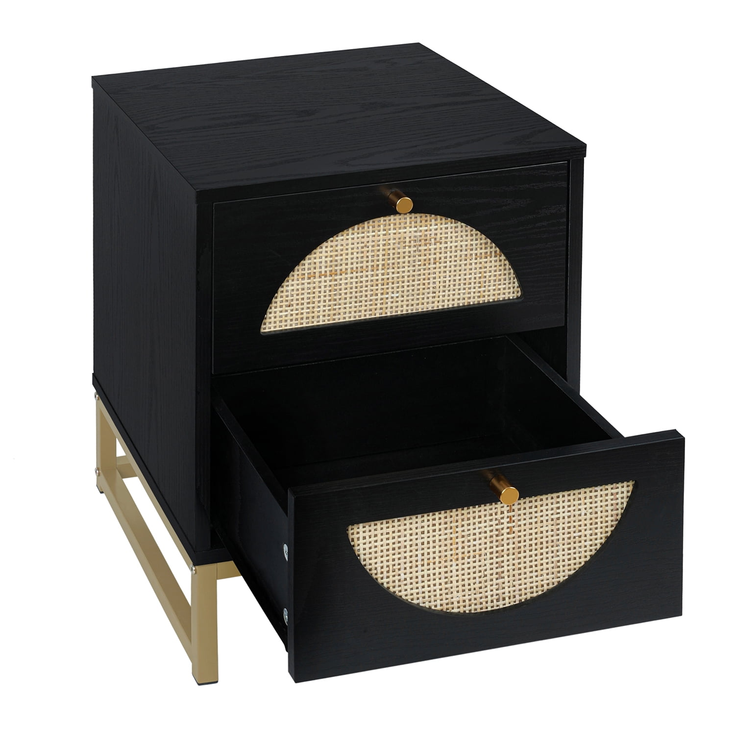 Kadyn 2 Drawer Nightstand Set of 2, Bedside Table for Bedroom and Living Room, Nightstand Side Table with Storage Drawer, Black Kadyn 2 Drawer Nightstand Set of 2, Bedside Table for Bedroom and Living Room, Nightstand Side Table with Storage Drawer, Black