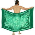 thumbnail image 3 of HAPPY BAY Men's Standard Vacation Dashiki Sarong Full Pareo Beach Wrap One Size Shamrock, Leaves Summer Vacation Aloha, 3 of 4