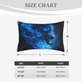 thumbnail image 3 of Plush Throw Pillow Covers, Blue Fire Cool Wolf Pillow Cases with Invisible Zipper, Breathable Microfiber Pillow Cases Standard Size for Sleeping Bedroom Sofa Living Room 20x30, 3 of 5