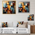 thumbnail image 4 of Designart "Collage Of Tones In Cubist Harmony" Cubism Floater Framed Canvas Prints, 4 of 5