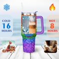 thumbnail image 4 of Rainbow Gradient Heart 40 Oz Tumbler with Handle Lid and Straw, Stainless Steel Double Walled Vacuum Insulated Cup, Cute Anniversary Wedding Birthday Gifts Tumbler for Women Men Friends Outdoor Indoor, 4 of 7