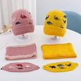 thumbnail image 3 of Kids Winter Knitted Hats+Scarf Set Warm Fleece Lining Cap for 5-14 Year Old Boys Girls, 3 of 8