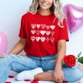 thumbnail image 6 of Goodtrade8 Valentines Womens Tops Short Sleeve Plus Size Girls Valentine Printed Crew Neck Casual Love Heart Womens Spring Tops, 6 of 7