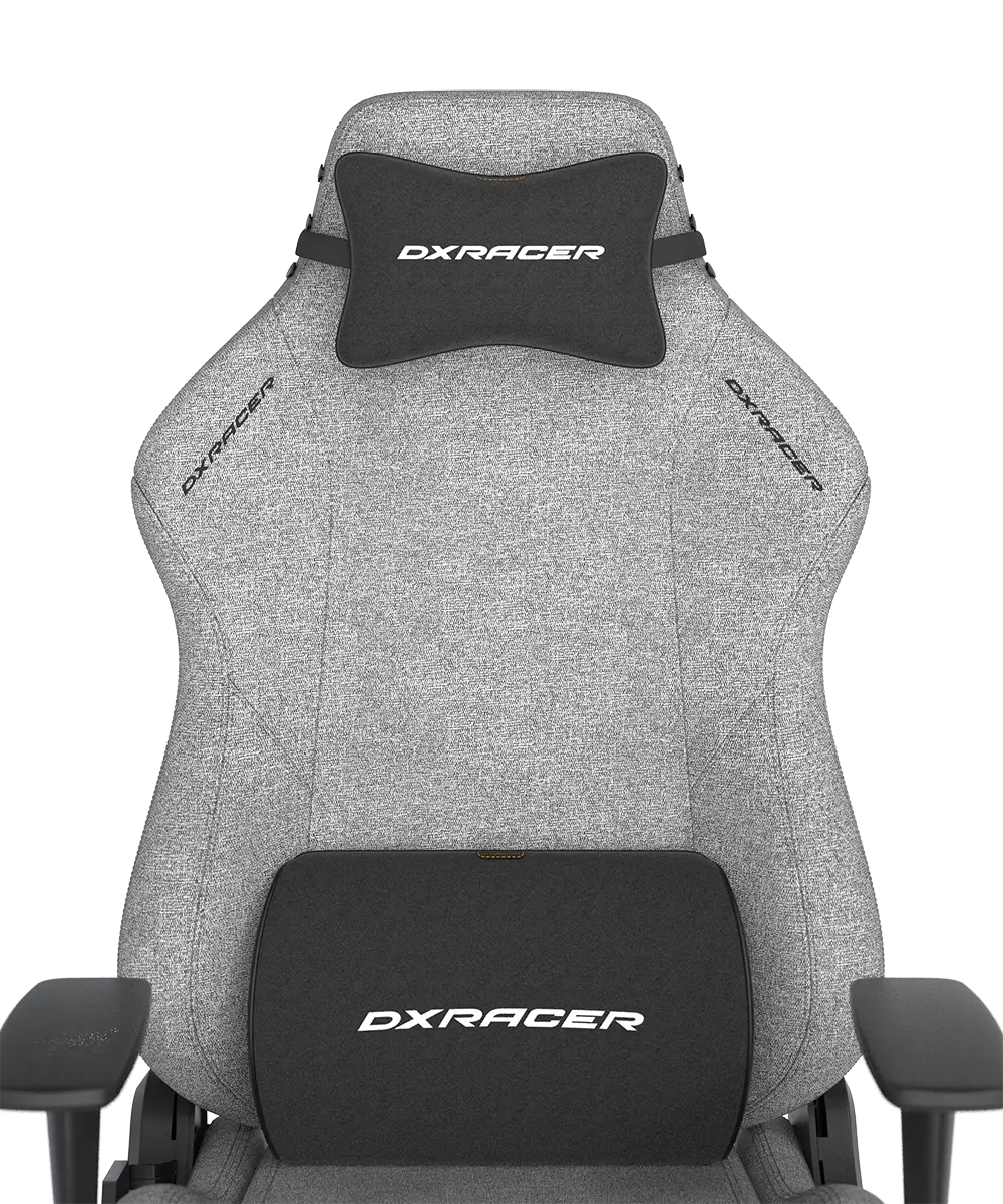DXRacer Drifting Gaming Chair - Fabric Ergonomic Office Chair with Lumbar Pillow & Adjustable Headrest - PC Computer Racing Gamer Gaming Chair Recliner For Adults Teens, Gray, Regular L