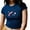 Navy blue, variant on Musuos Women's Summer Crop Tops Tight Fitted Round Neck Short Sleeve Short T-Shirts Tops for Daily Casual