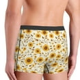 thumbnail image 5 of Balery Brown Leaf Sunflower Men's Boxer Briefs, Soft and Breathable Cotton Underwear with nylon Waistband-Small, 5 of 9