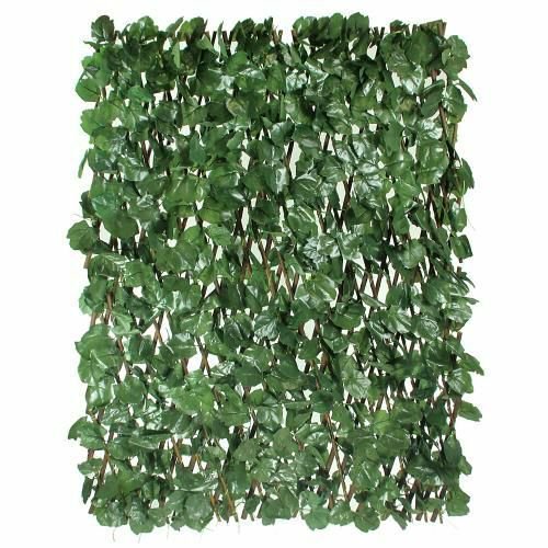 79 x 36" Artificial Wall Hedge Privacy Screen Divider Willow Leaf Trellis set/2