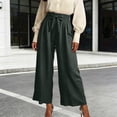 thumbnail image 2 of jiaxiM Comfy Pants Women High Waisted Wide Leg Linen Palazzo Pants Drawstring Oversized Linen Trousers for Women Lounge Pants Women Summer Beach Vacation Outfits, 2 of 6