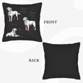 thumbnail image 6 of Set of 2 Square Throw Pillow Covers 18x18in - Stylish Black Background with Elegant White Labrador Designs for Couch Bed Car, 6 of 8