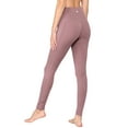 thumbnail image 2 of Made by Johnny Women's Peached Front Seamless Leggings with Side Pocket Full-Length Yoga Pants L ROSE_PINK, 2 of 6