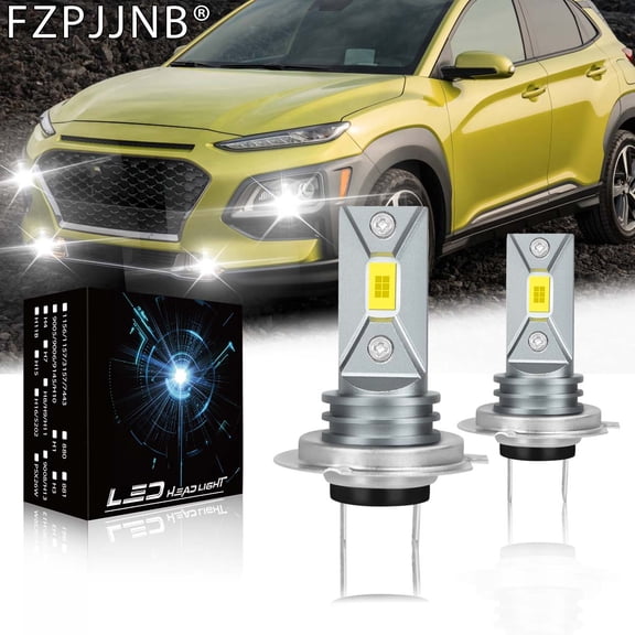 FZPJJNB For Hyundai Kona 2018-2020 - H7 LED Headlight Bulb High/Low Beam 6000K White,Pack of 2,L7