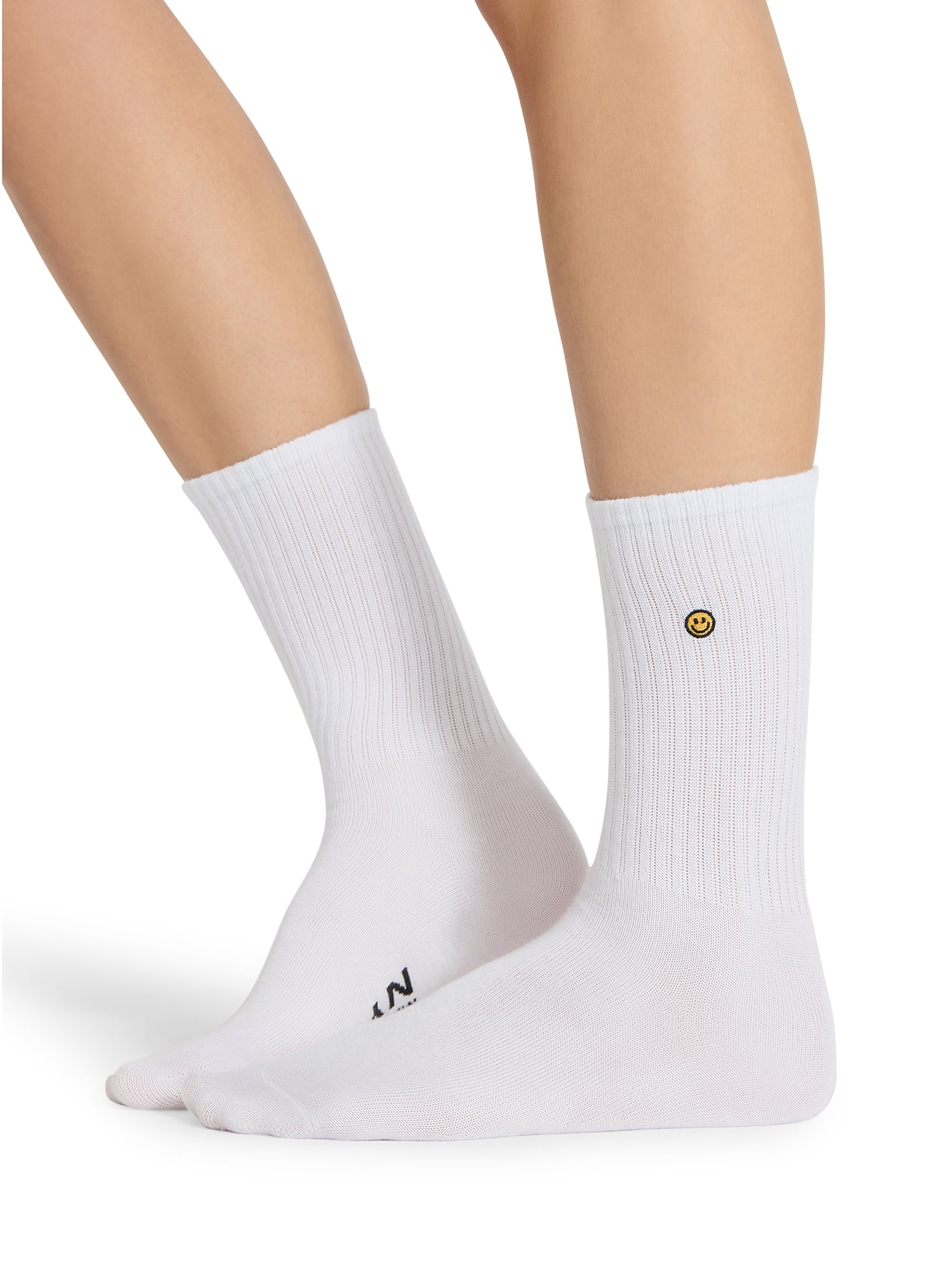 Madden NYC Women's Crew Socks, 4-Pack, Fits Shoe Size 5-10