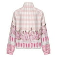 thumbnail image 6 of Jackets for Women Winter Coat Jackets Flannel Stand Collar Jacket(Pink Love Blooming Flower,Size:S-4XL), 6 of 7