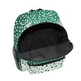 thumbnail image 6 of FORMRS School Backpack with Front Zippered Pocket 12" Student Travel Daypack, Green and White Pattern, 6 of 6
