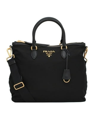 Prada - Authenticated Light Frame Handbag - Leather Black Plain for Women, Very Good Condition