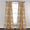 thumbnail image 1 of Lush Decor Poppy Garden Window Curtain Panel Pair, 84" x 52", Yellow and Gray, 1 of 3