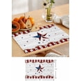 thumbnail image 6 of Vintage Western Placemats Set of 6, Washable Woven Burlap Cloth Fabric Placemat for Square/Rectangle/Round/Oval Dining Table, Easy Clean Place Mats for Toddlers, Kids Country Berry Star Rustic Wooden, 6 of 6