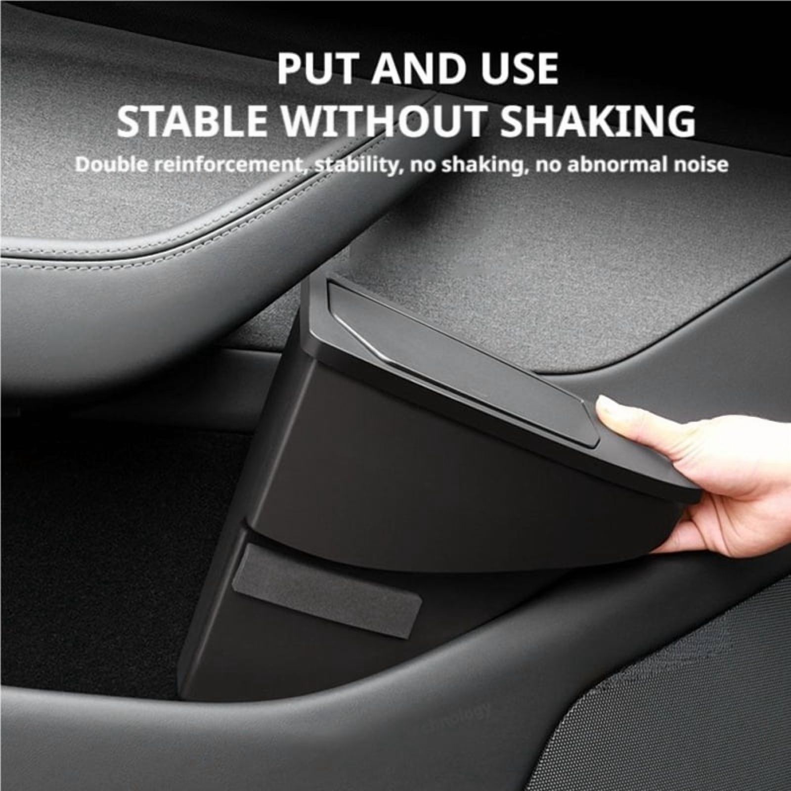 Car Front Door Trash Can For Tesla Model Y Juniper Multifunctional Garbage Pocket Pocket Interior Decoration Accessories