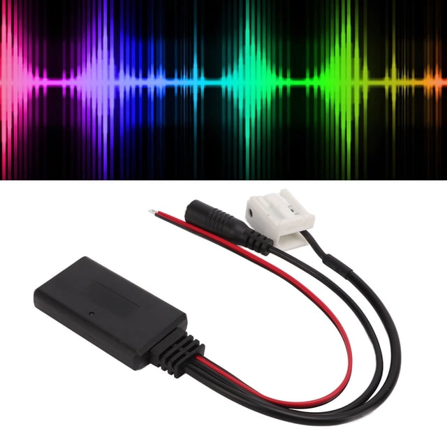 Audio Adapter, Aux Cable Adapter 5.0 Professional Easy Installation High Efficiency High Toughness with Microphone for Car