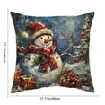 thumbnail image 3 of ToyKingdee Christmas Decorations Winter Snowman Pillow Cover for Sofa Bed Couch, Xmas Tree Pattern Throw Pillow Case for Living Room, Cotton Linen Cushion Cover, 3 of 6