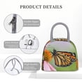 thumbnail image 4 of Easygdp A monarch butterfly Bolsa de Almuerzo Insulada Grande, Forro de Aluminio, Diseño Espacioso, a Prueba de Fugas, Ideal para Trabajo, Picnics, Viajes y Actividades al Aire Libre, 4 of 6