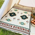 thumbnail image 1 of Manta de Tiro Bohemio shamjiam Tapiz de Área Decoración Tejida con Borlas Verde Amarillento, 1 of 8