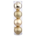 thumbnail image 1 of Vickerman N593037DA 12 in. Honey Gold 4 Finish Assorted Color Christmas Ornament Ball - 4 per Bag, 1 of 2