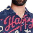 thumbnail image 5 of Valentine's Day Font Men's Short Sleeve Spread Collar Hawaiian Shirts, Casual Printed Button Down Summer Beach Tops, Unisex Men's Shirts, 5 of 6